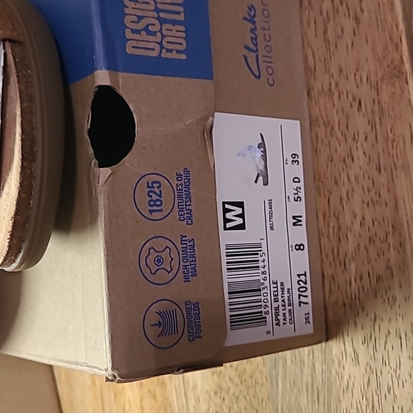 Clarks April Belle Tan Leather Sandals Women Size 8 - Picture 2 of 11